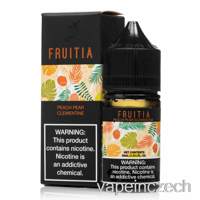 Broskev Hruška Klementinka - Ovocné Soli - 30ml 50mg Vape Per